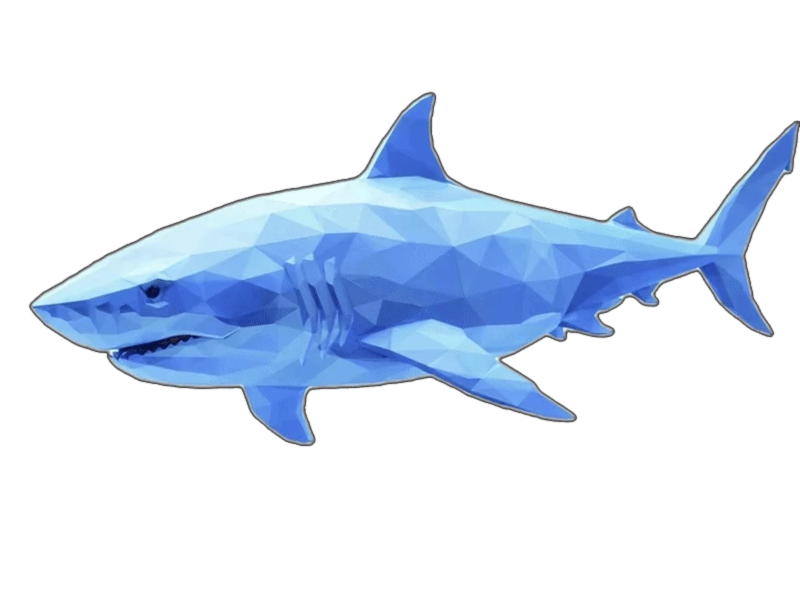 Shark low-poly mark