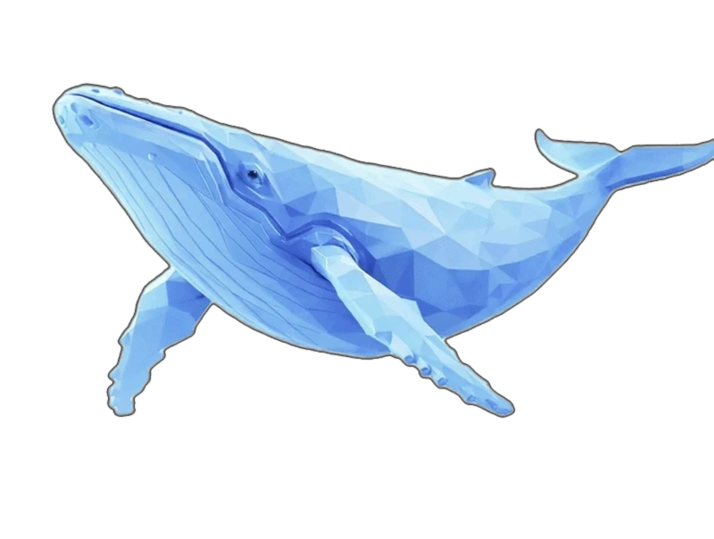 Whale low-poly mark